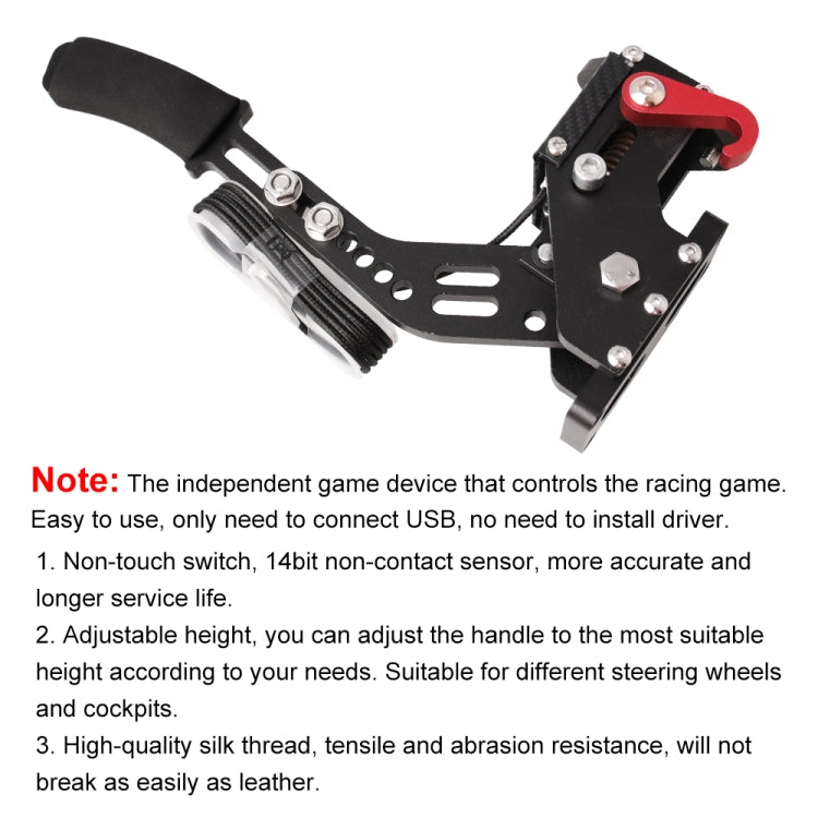 Car Universal USB Horizontal Drift Rally Racing Handbrake Lever Professional Gaming Peripherals for Racing Games G25/27/29 T500, HB031-BK Car Universal USB Horizontal Drift Rally Racing Handbrake Lever Professional Gaming Peripherals for Racing Games G25/27/29 T500, HB031-BK